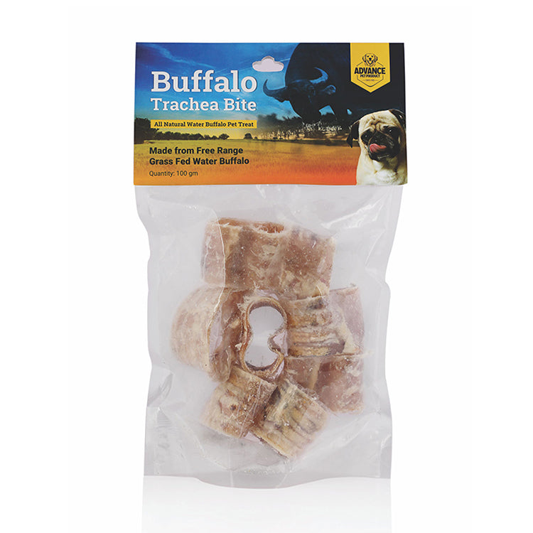 Buffalo Trachea Bites for Dogs – Natural, Single Ingredient Chew with Joint Support - Advance Pets Product