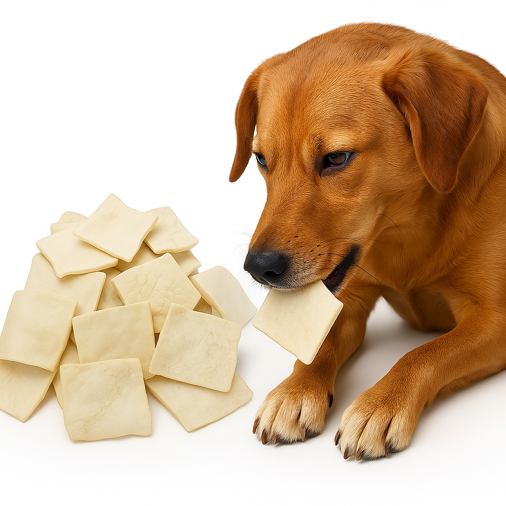 20 Pack Beef Cheek Chips – 100% Natural, Grass Fed, Long Lasting Dog Chews - Advance Pets Product