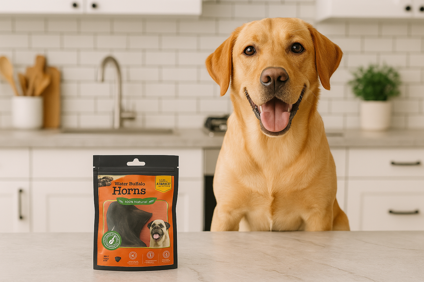 All-Natural Water Buffalo Horn Dog Chew – Long-Lasting, Safe Alternative to Rawhide - Advance Pets Product