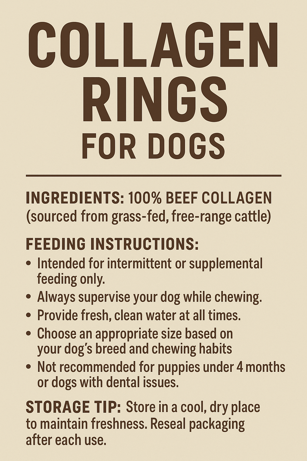Collagen Rings for Dogs – All-Natural, Long-Lasting Joint Support - Advance Pets Product