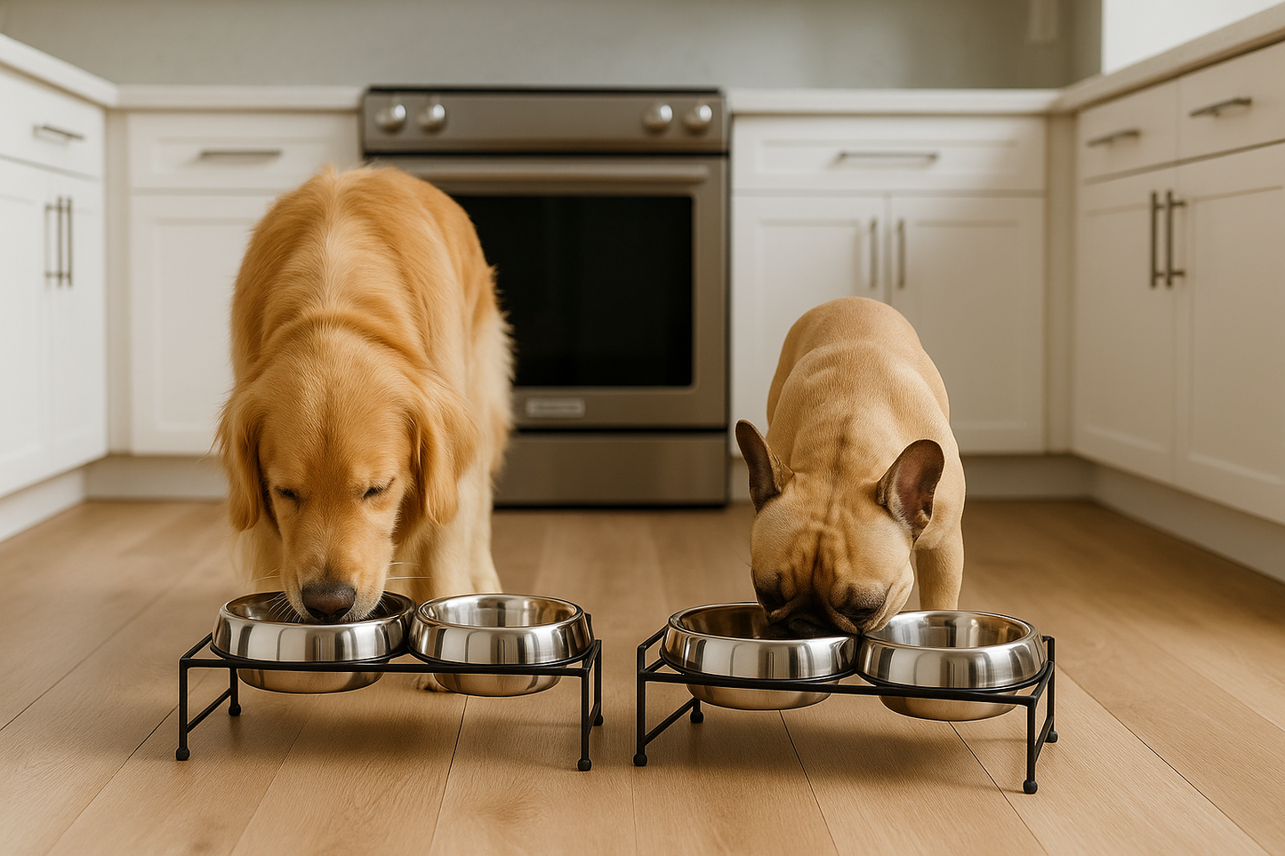 Unspill-A-Bowl Iron Double Bowl Elevated Diners - Advance Pets Product