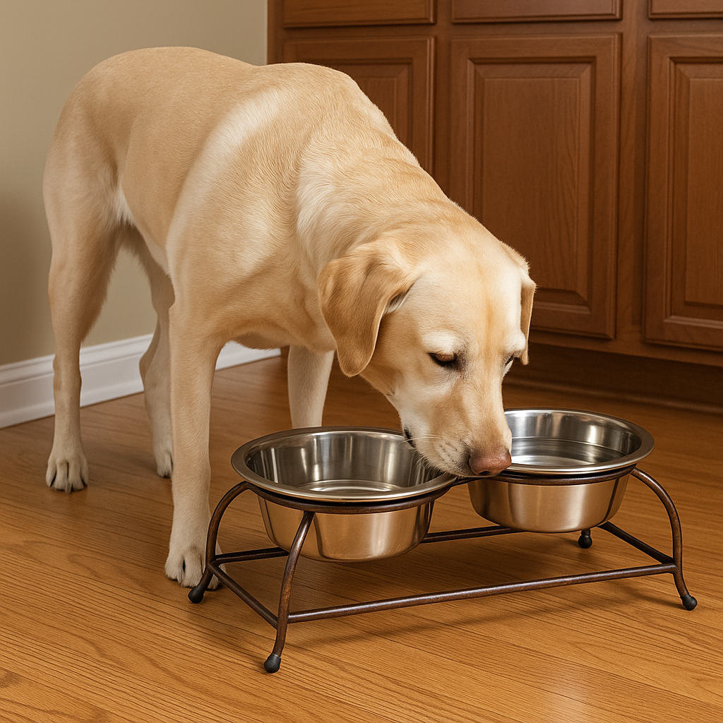 Elevated Wrought Iron Pet Feeder with Bronze Finish – Double Bowl Diner for Dogs & Cats - Advance Pets Product