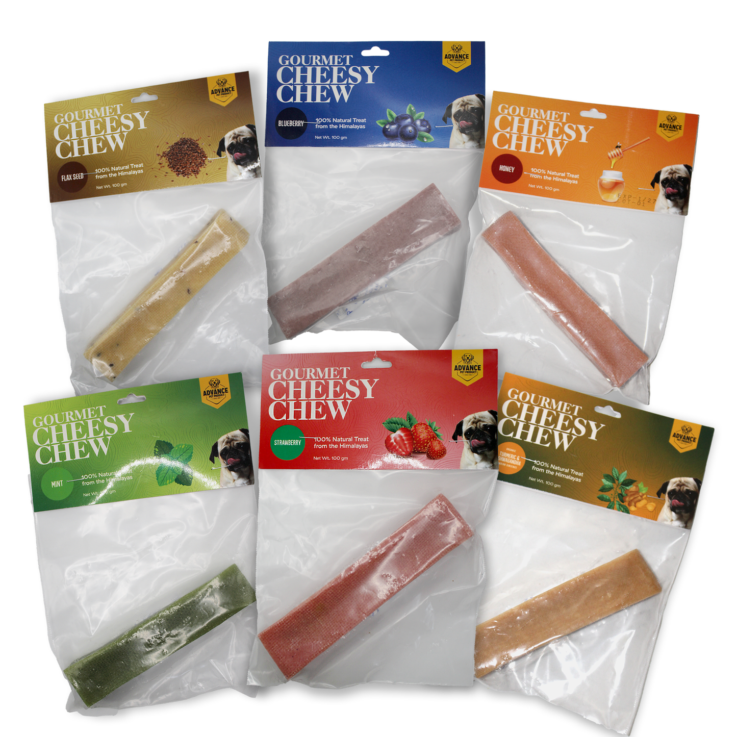 Flavored Gourmet Cheesy Chews – Himalayan Yak Dog Treats by Advance Pet Product