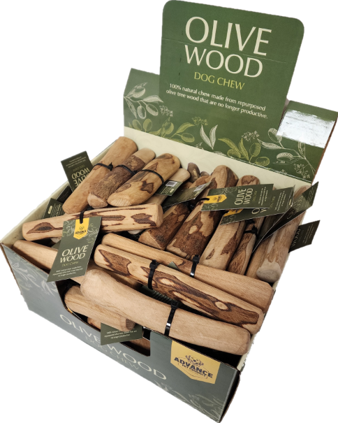 100% Natural Olive Wood Dog Chew – Safe, Long-Lasting & Eco-Friendly Bone for All Dogs - Advance Pets Product
