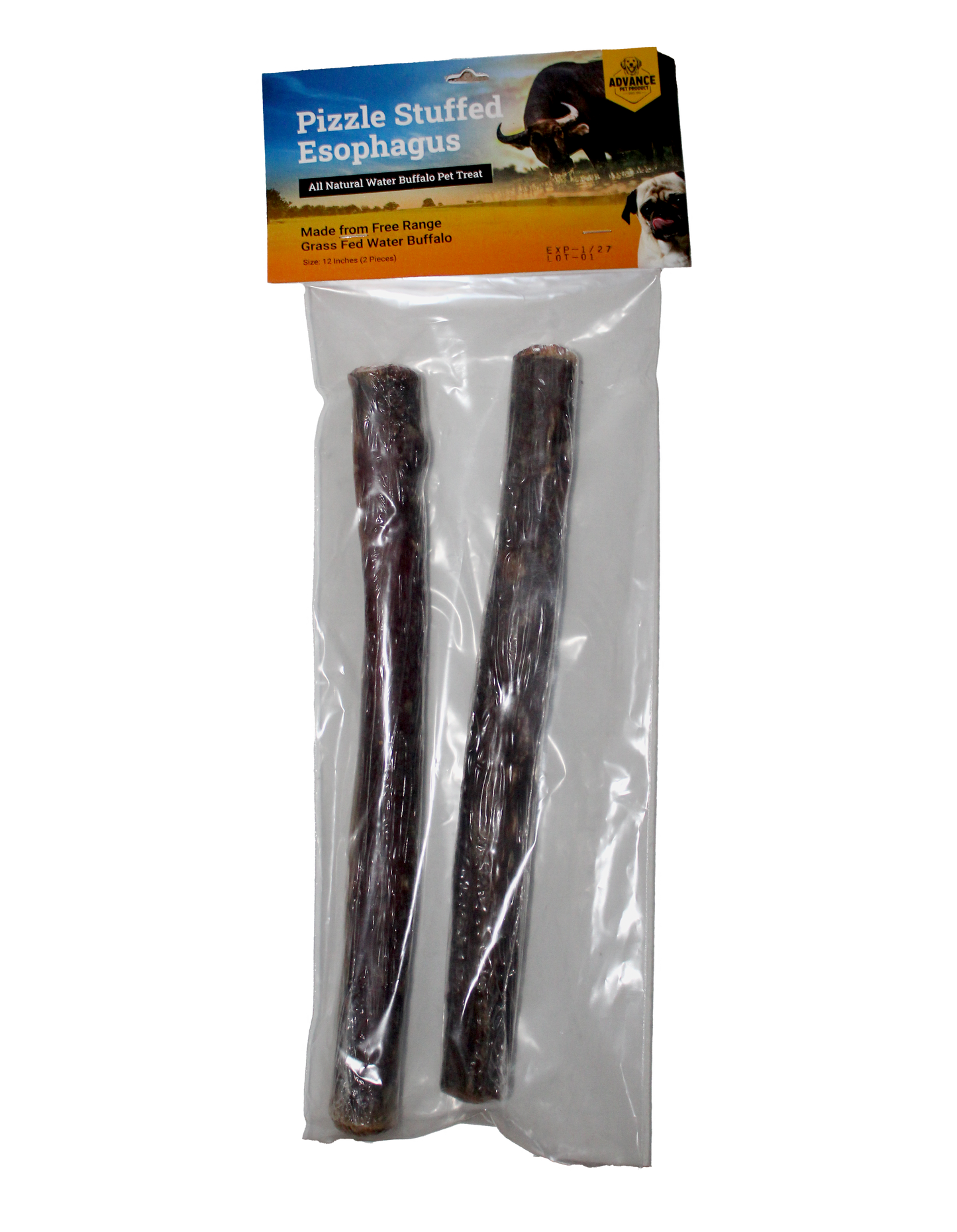 Beef Pizzle Stuffed Esophagus Dog Chews – Natural, High Protein, Dental Health Treats for Dogs