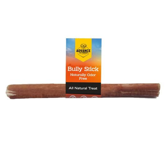 Natural Bully Sticks for Dogs (1 Piece) – Safe, Tasty & Fully Digestible Dog Chews (PLAIN)