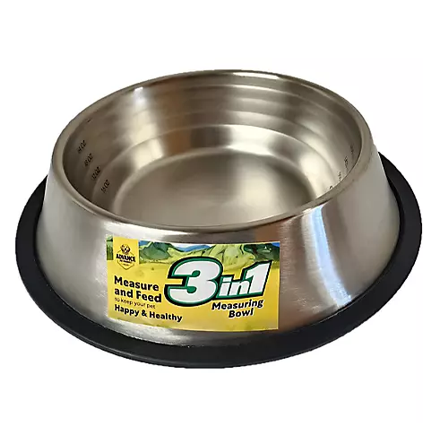 3-in-1 Portion Control Bowl with Measurements – Non-Skid Pet Feeding Bowl by Advance Pets Product - Advance Pets Product