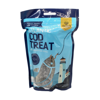 Wild Caught Atlantic Cod Skin Treats – Crunchy, Omega-Rich Chews for Dogs