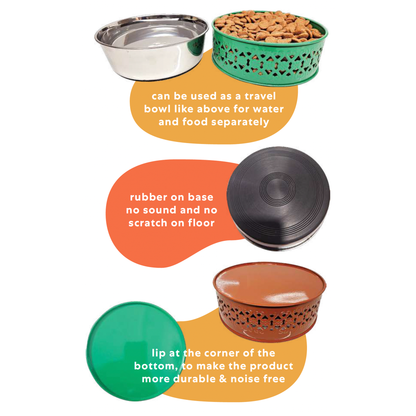 Windsor Elevated Dog Feeder with Built-In Storage – Raised Stainless Steel Bowls for Better Posture, Digestion & Organization - Advance Pets Product