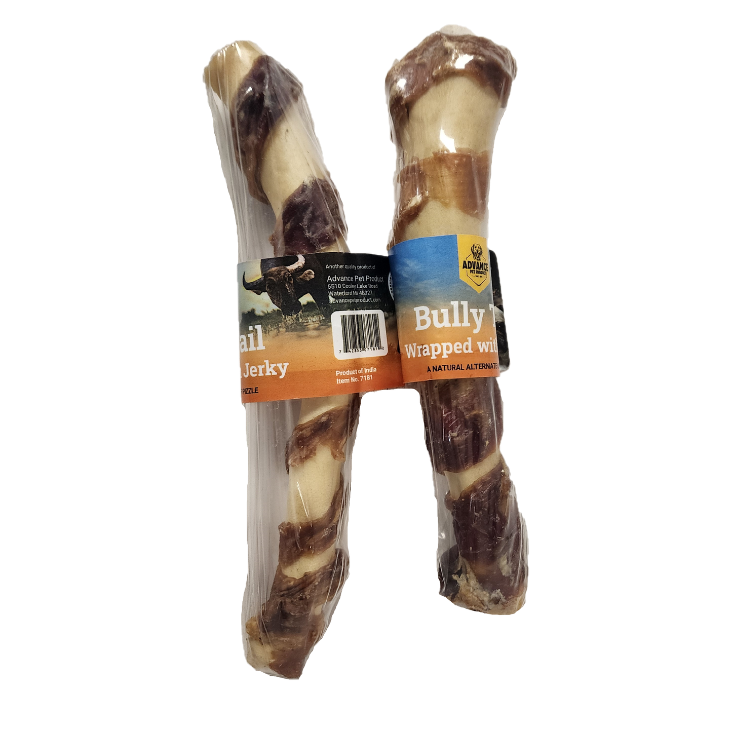 Water Buffalo Tail Wrapped in Jerky – Natural, Long-Lasting Dog Treat - Advance Pets Product