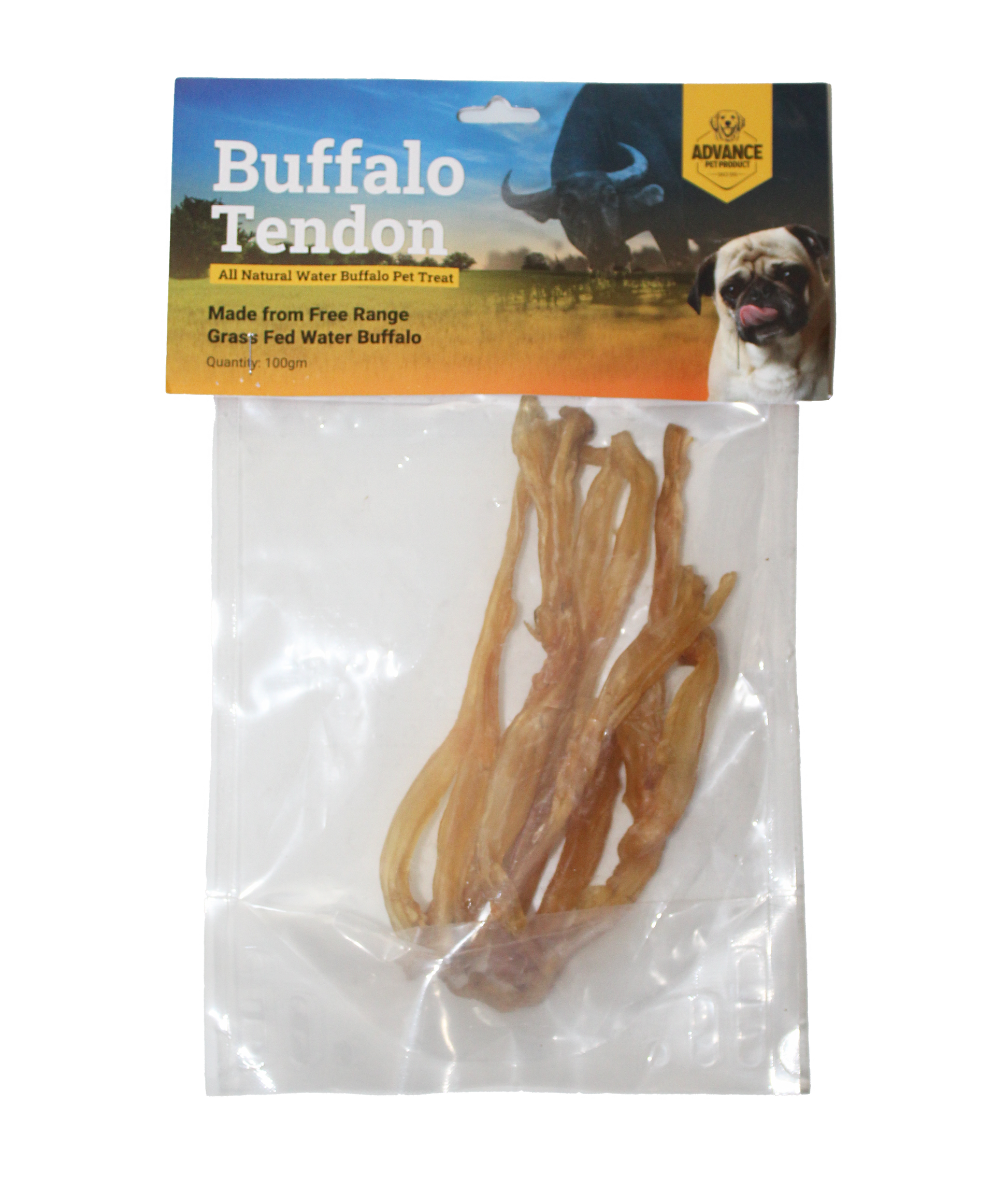 Buffalo Tendon Dog Chews – Premium 100% Natural Treats - Advance Pets Product