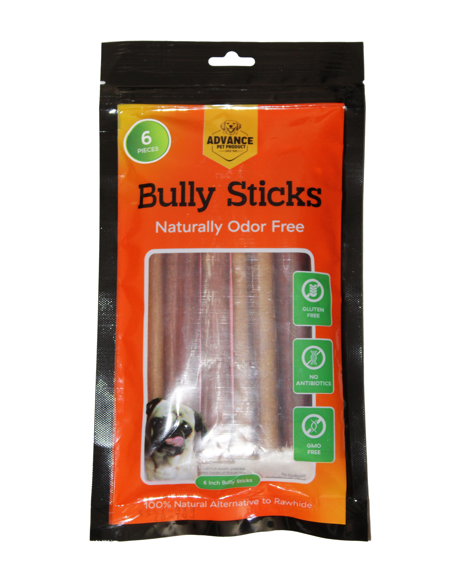 Best Natural Bully Sticks for Dogs (6 pieces) – Safe, Tasty, and Fully Digestible Treats (PACKAGED)