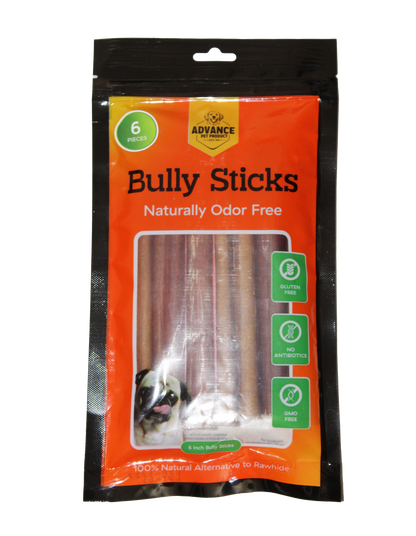 Best Natural Bully Sticks for Dogs (6 pieces) – Safe, Tasty, and Fully Digestible Treats (PACKAGED)