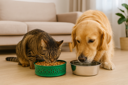 Windsor Elevated Dog Feeder with Built-In Storage – Raised Stainless Steel Bowls for Better Posture, Digestion & Organization - Advance Pets Product