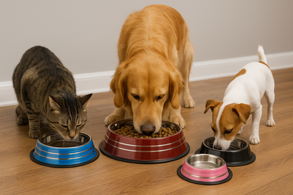 Colored Stainless Steel Non-Skid Bowls for Dogs and Cats – Durable, Stylish Feeding Bowls by Advance Pets Products - Advance Pets Product