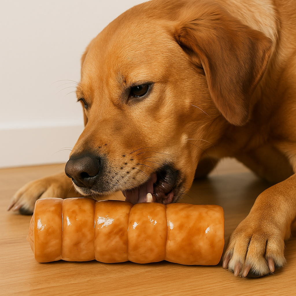 Barbecue Water Buffalo Cheek Rolls for Dogs – Natural, Long-Lasting Dog Chew Treats (Medium) - Advance Pets Product