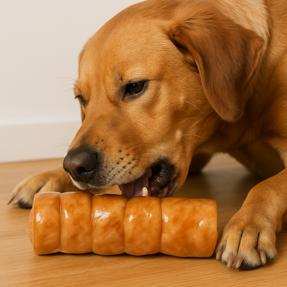 Barbecue Water Buffalo Cheek Rolls for Dogs – Natural, Long-Lasting Dog Chew Treats (Medium) - Advance Pets Product