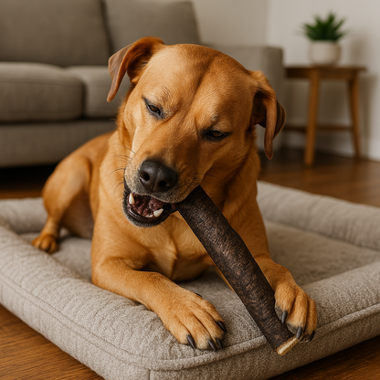 Natural Black Water Buffalo Cheek Roll Dog Chew – Long-Lasting, Rawhide-Free Treat - Advance Pets Product
