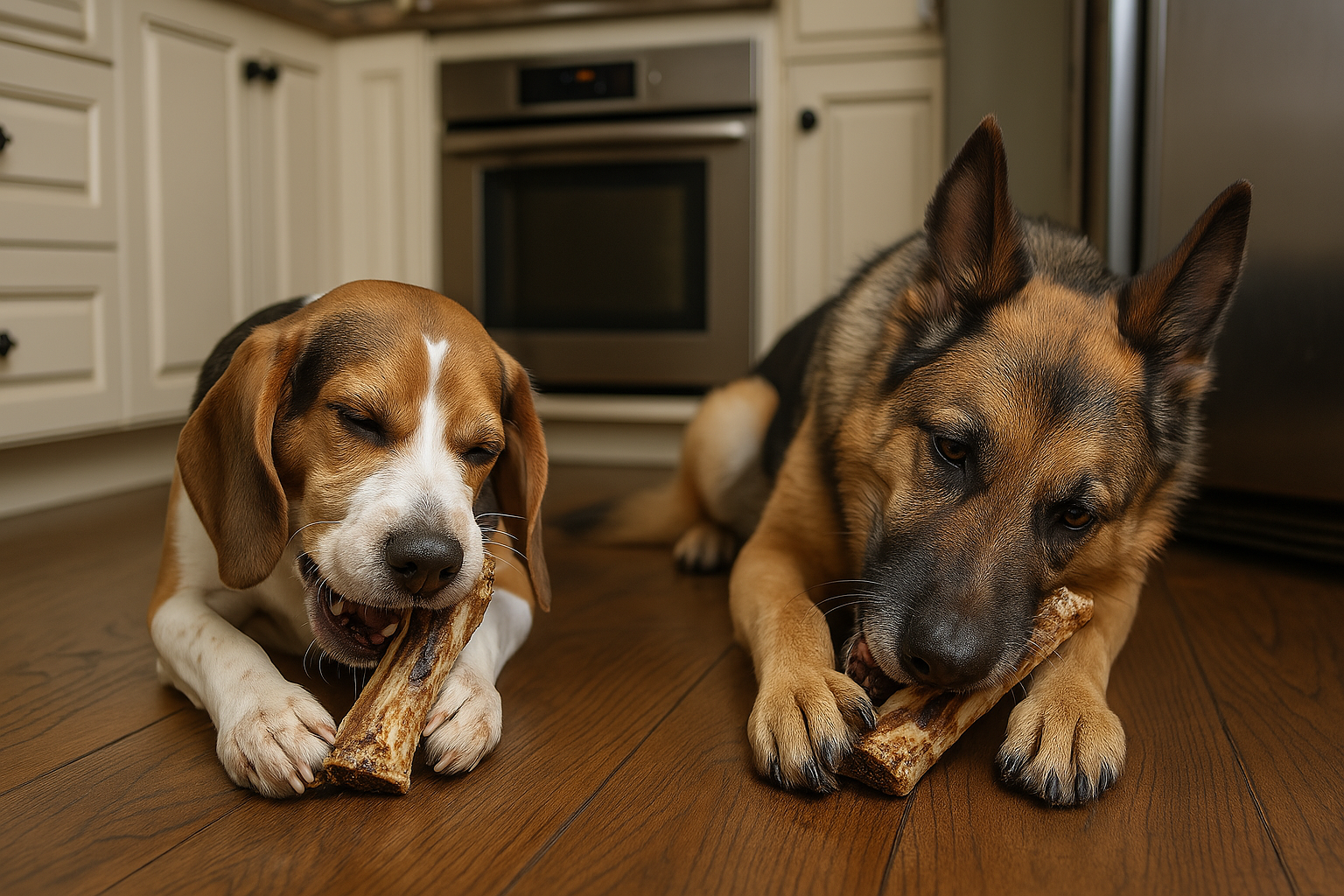 Natural Water Buffalo Femur Bone for Dogs – Long-Lasting Meaty Treat (14”-16”) from Grass-Fed Buffalo - Advance Pets Product