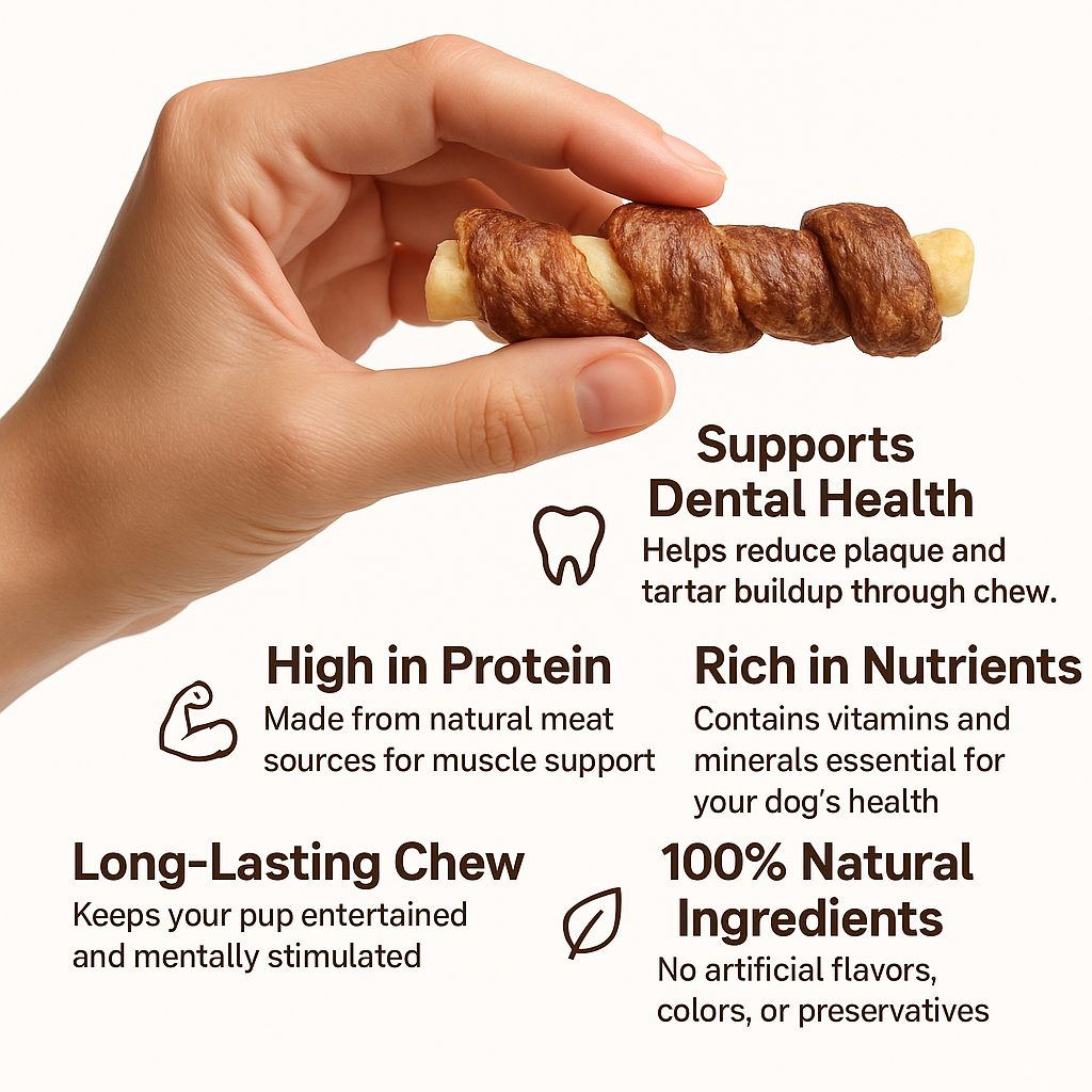 Buffalo Lung Wrapped Trachea Dog Chews – Natural, Crunchy & Protein-Rich Treats (6'' & 10'') - Advance Pets Product