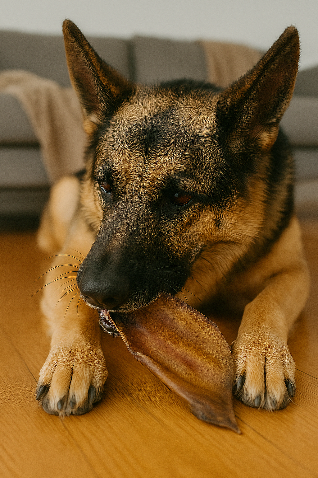 Natural Buffalo Ears with Meat – All-Natural Dog Chews from Free-Range, Grass-Fed Buffalo - Advance Pets Product