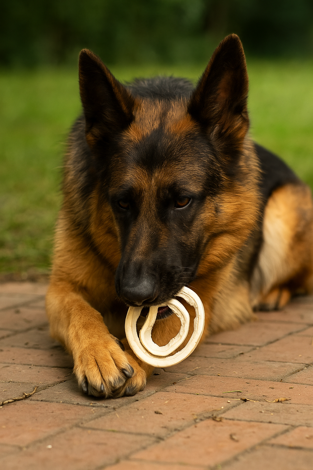 100% Natural Water Buffalo Cheek Roll Ring – High Protein Dog Chew Treat - Advance Pets Product