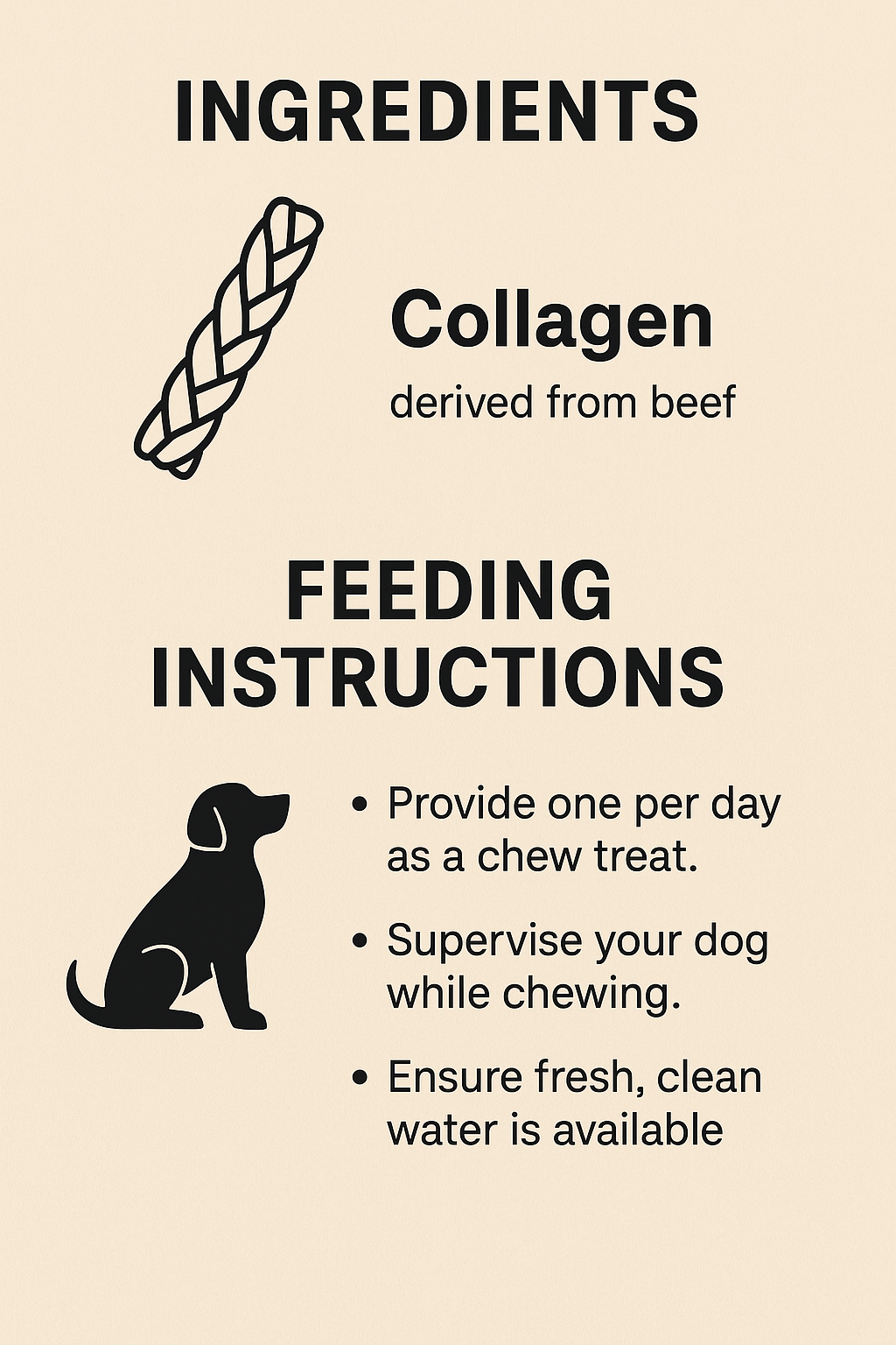 Braided Collagen Sticks for Dogs – Long-Lasting, High-Protein Chews for Joint & Coat Health