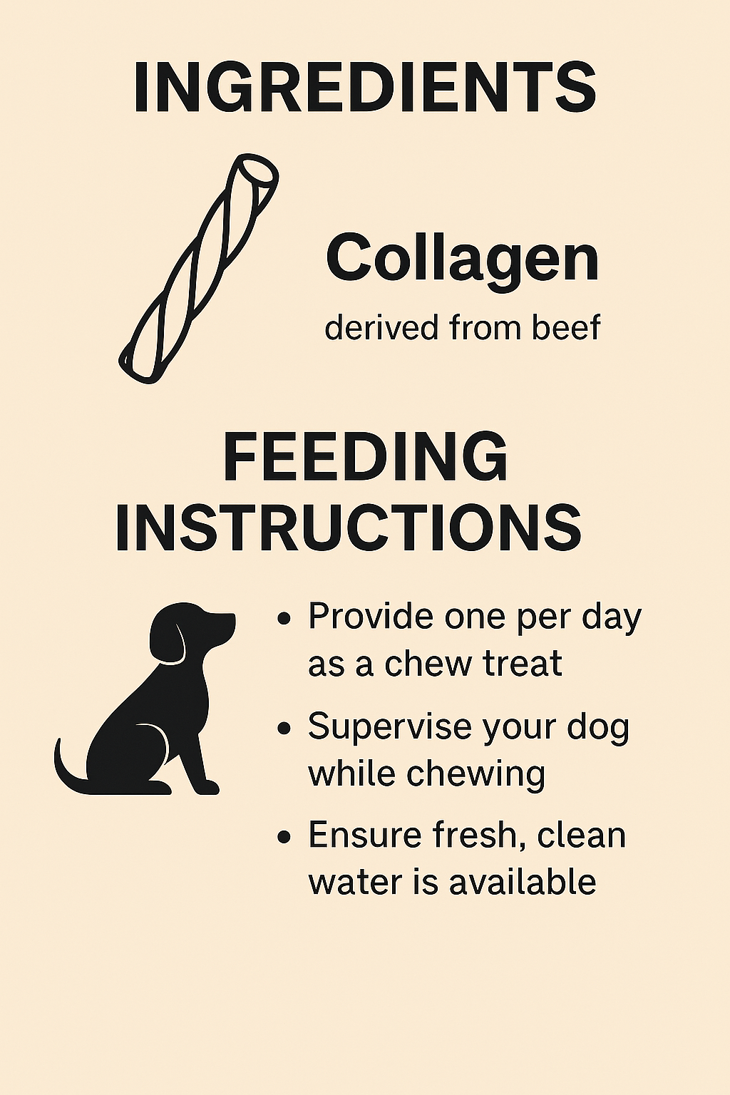 All-Natural Collagen Sticks for Dogs – Long-Lasting, Digestible Chews for Joint & Skin Health