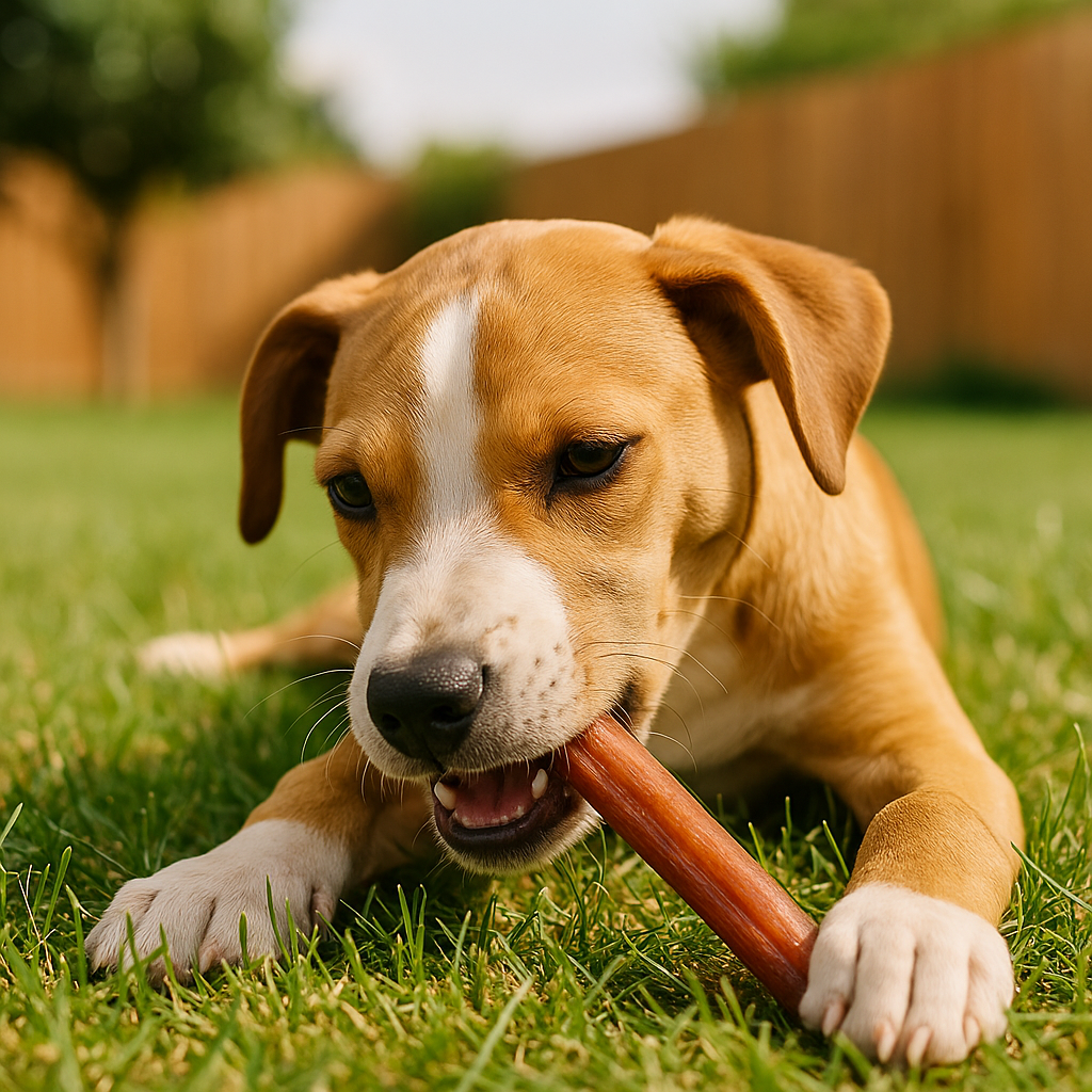 Natural Bully Sticks for Dogs (1 Piece) – Safe, Tasty & Fully Digestible Dog Chews (PLAIN)