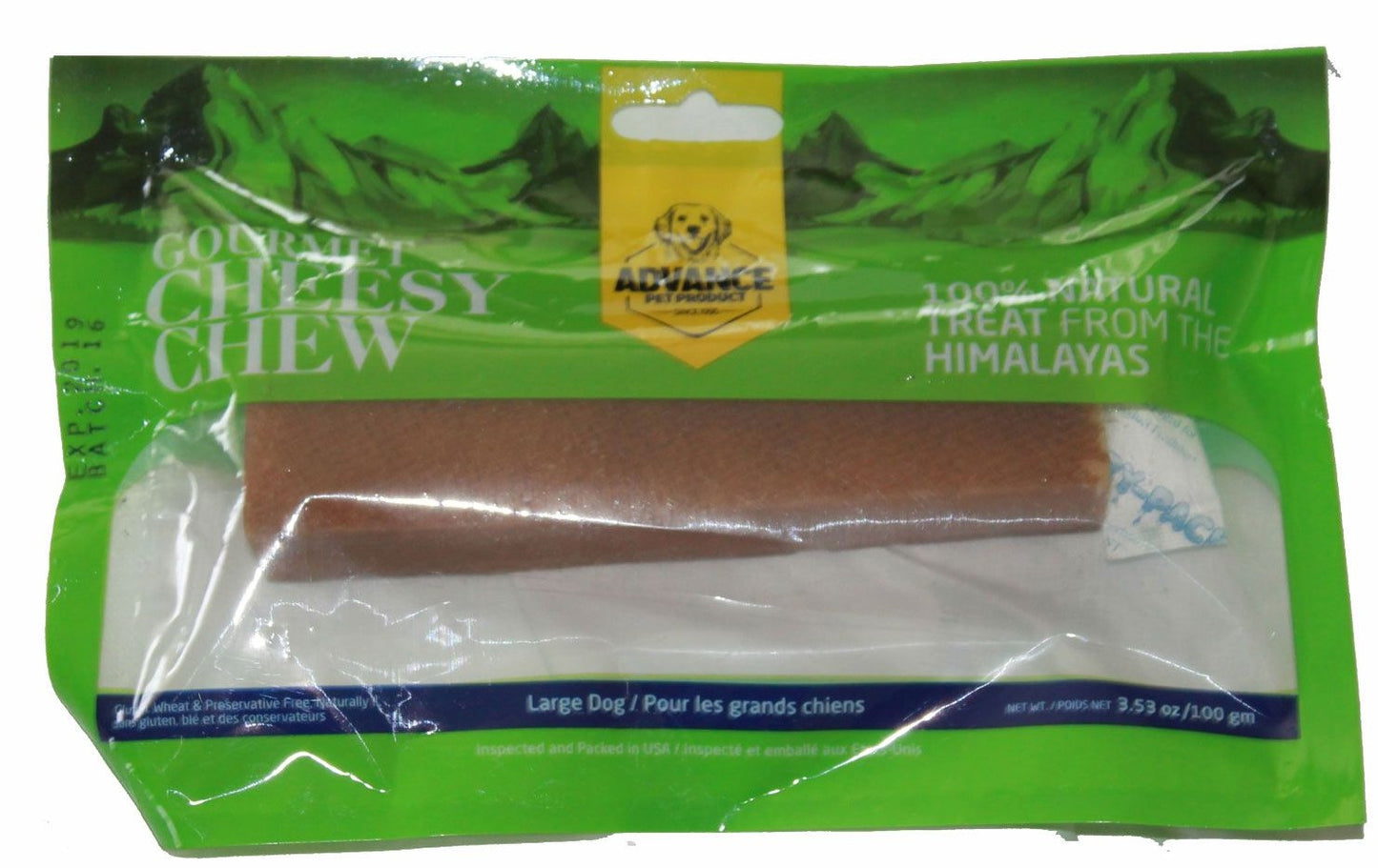All-Natural Gourmet Cheesy Chews for Dogs – Long-Lasting, High-Protein Yak Milk Treats - Advance Pets Product
