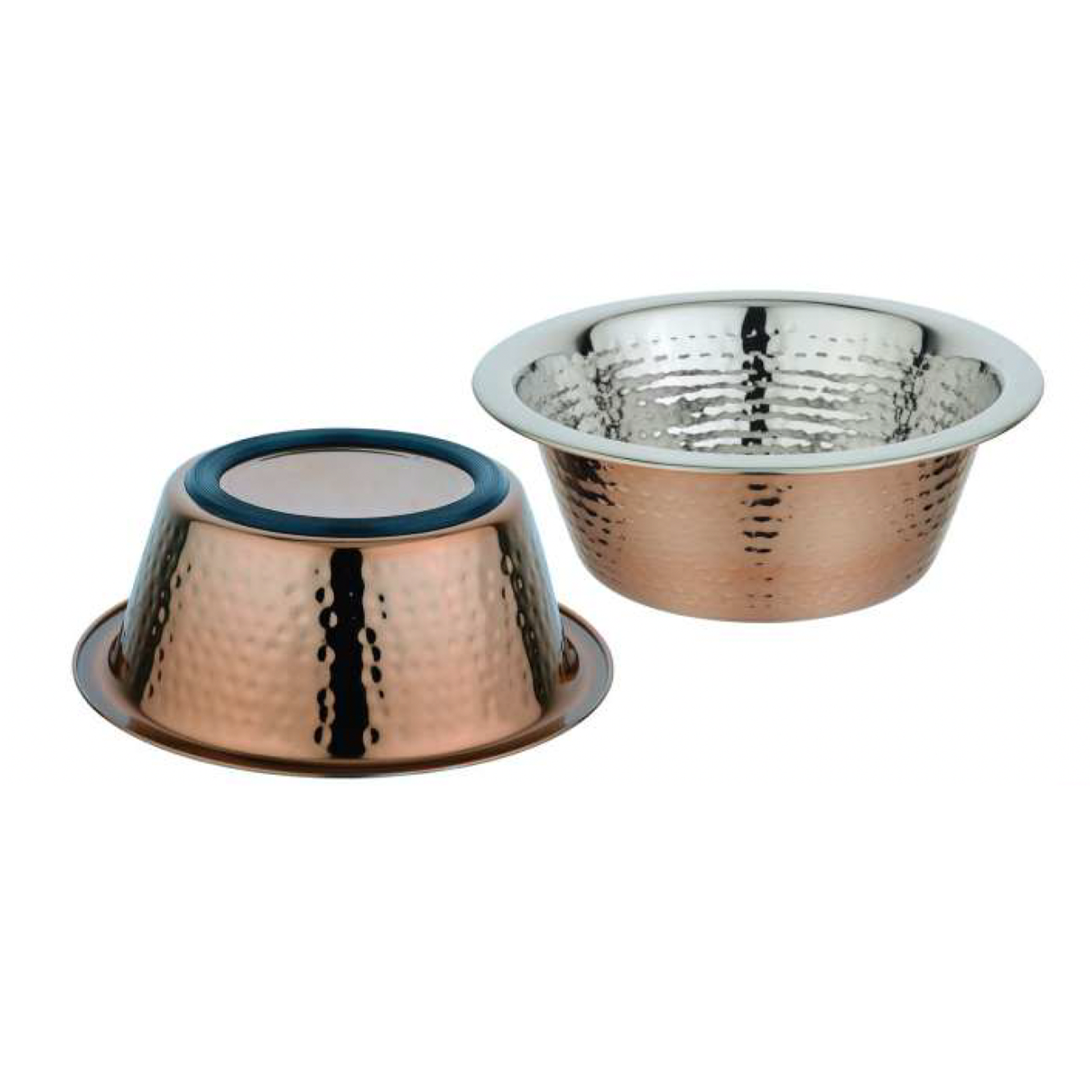 Copper-Finished Pet Food Bowl – Stainless Steel, Anti-Skid, Dishwasher Safe - Advance Pets Product