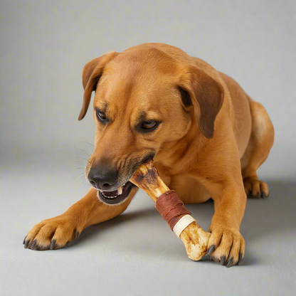 Water Buffalo Jumbo Bone Wrapped with Jerky – Long Lasting Chew for Medium & Large Dogs - Advance Pets Product