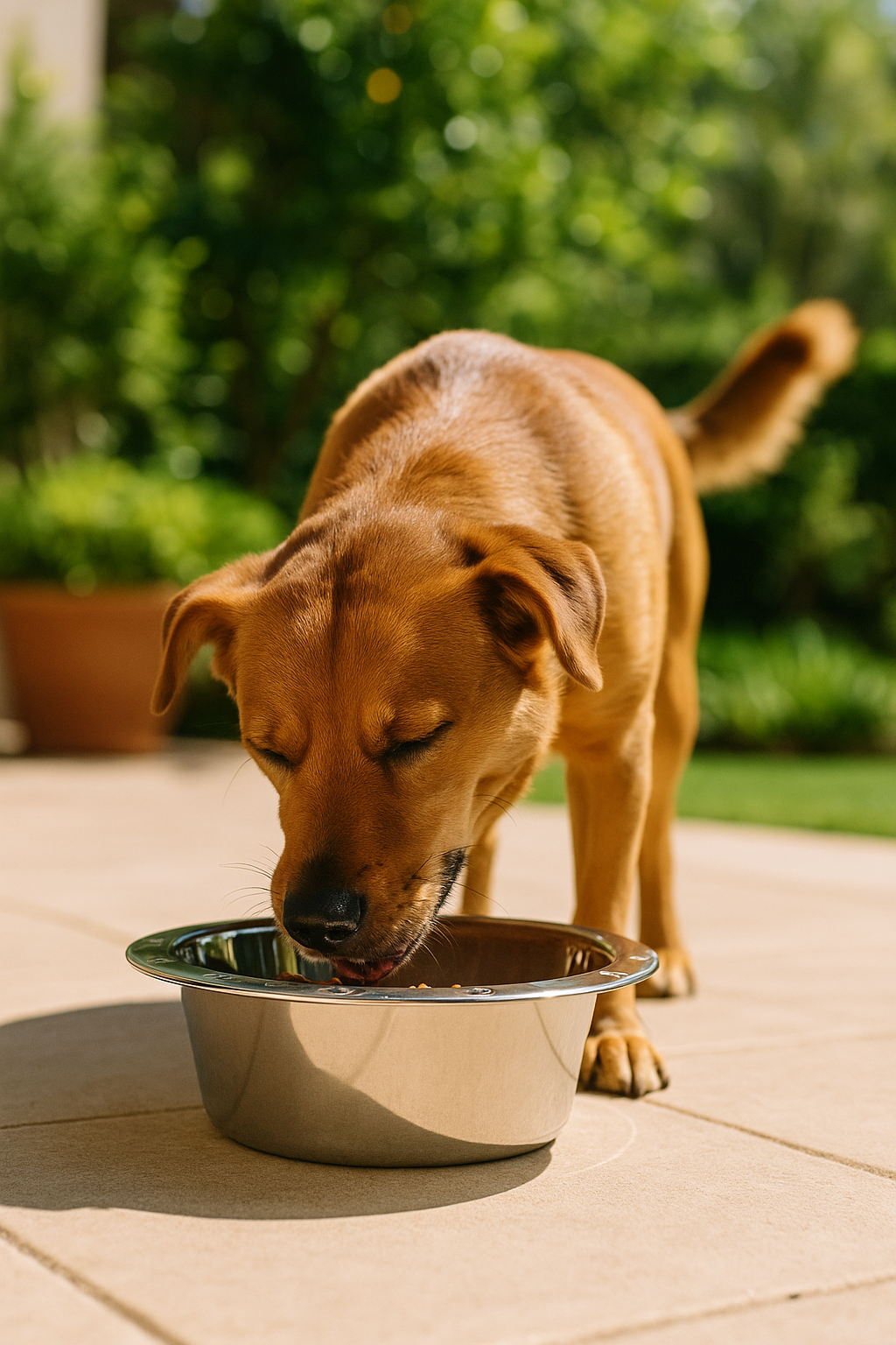 Stainless Steel Regular Embossed Dog Feeding Bowl – Durable, Non-Skid Design, Multiple Sizes Available - Advance Pets Product