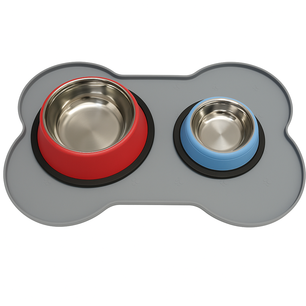 Large Bone-Shaped Silicone Mat – Mess-Free Feeding in Style - Advance Pets Product