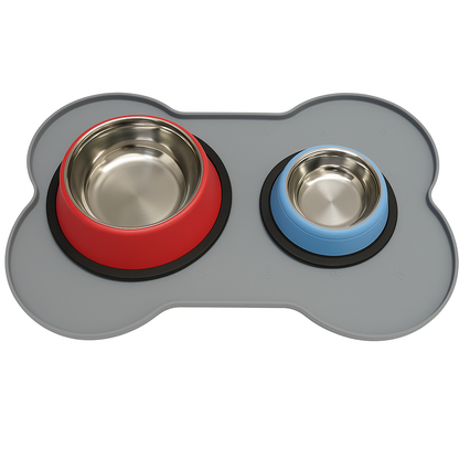 Large Bone-Shaped Silicone Mat – Mess-Free Feeding in Style - Advance Pets Product