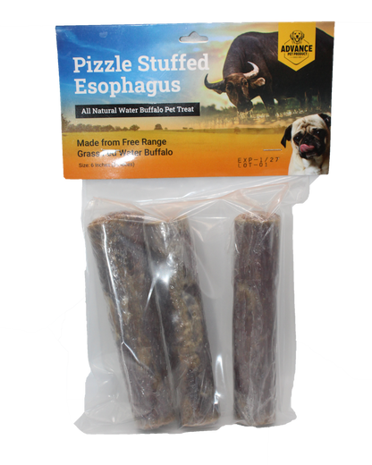 Beef Pizzle Stuffed Esophagus Dog Chews – Natural, High Protein, Dental Health Treats for Dogs