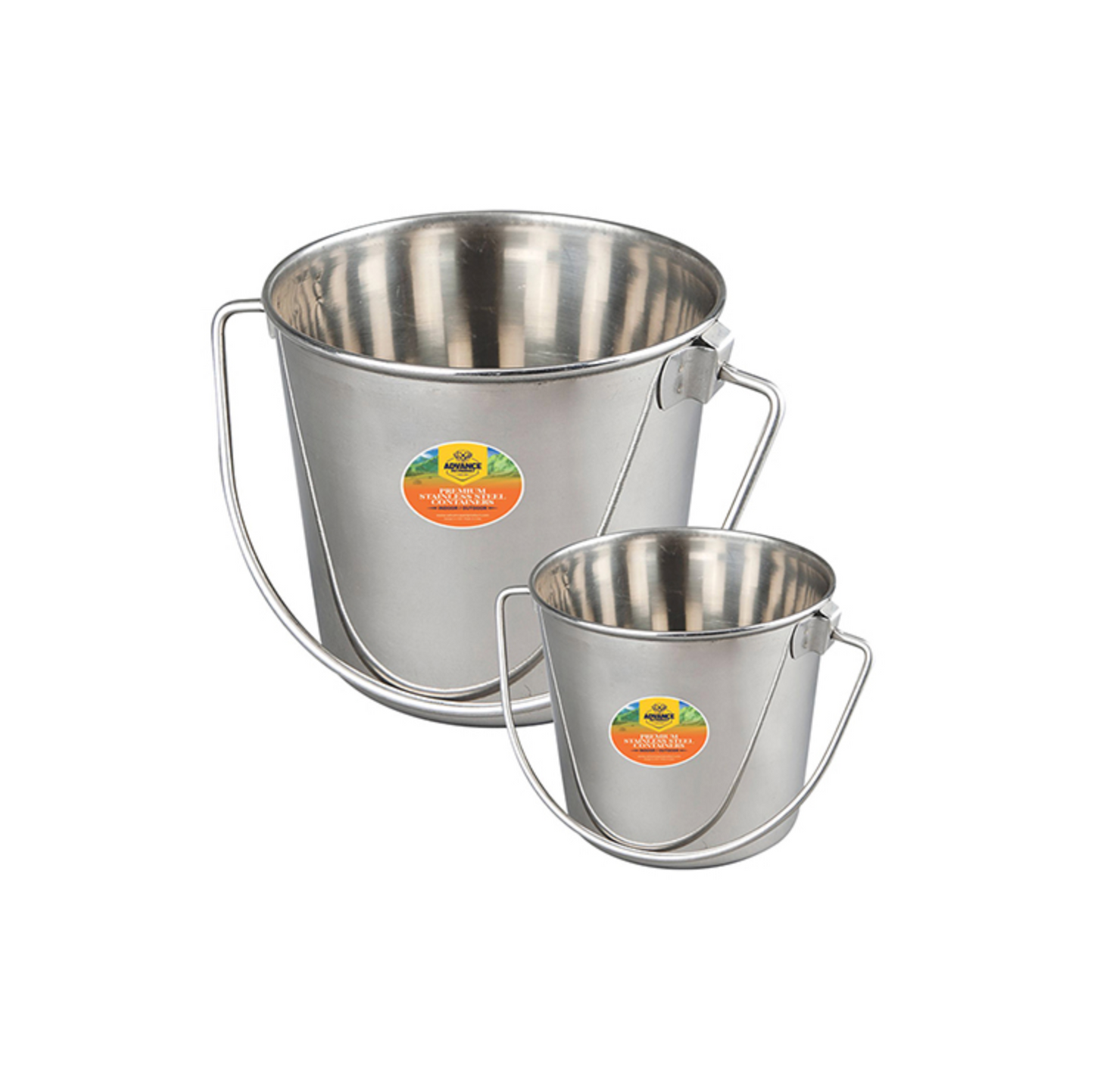 Heavy Duty Stainless Steel Round Bucket for Clean Feeding - Advance Pets Product