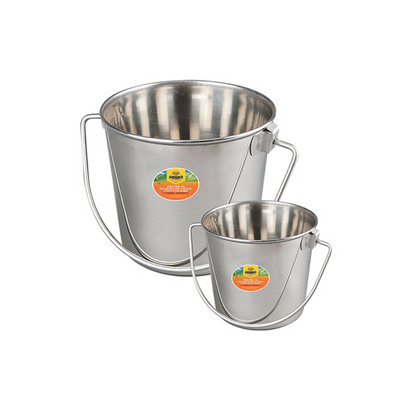 Heavy Duty Stainless Steel Round Bucket for Clean Feeding - Advance Pets Product