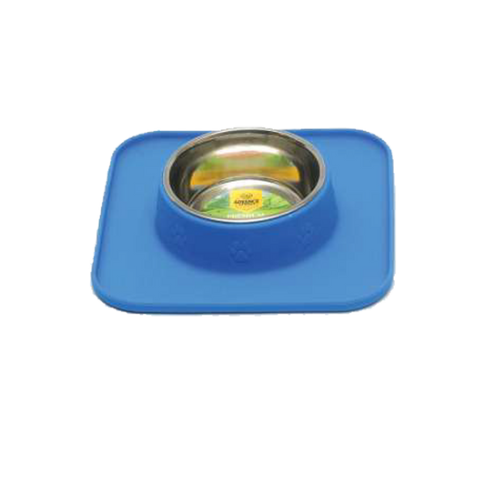 Silicone Square Non-Skid Mat - 1 Bowl (Large) For Dogs and Cats - Advance Pets Product