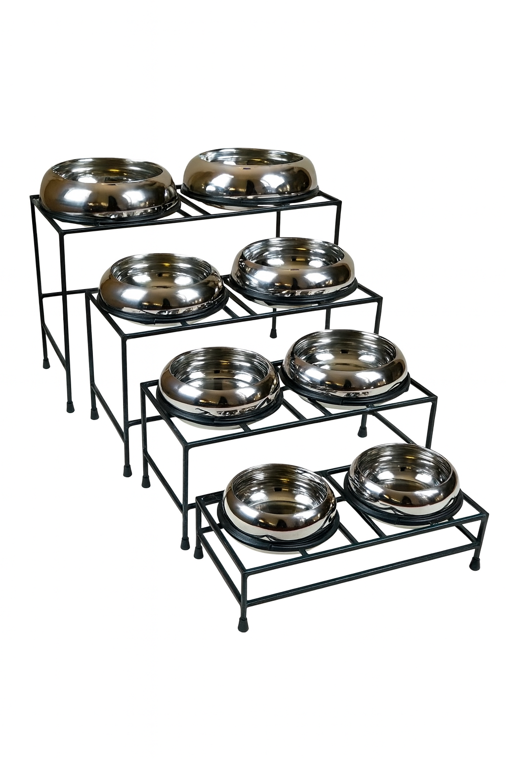 Unspill-A-Bowl Iron Double Bowl Elevated Diners - Advance Pets Product