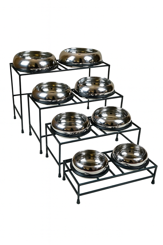 Unspill-A-Bowl Iron Double Bowl Elevated Diners - Advance Pets Product
