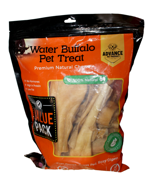 (VALUE PACK) Water Buffalo Cheek Strips – Long-Lasting, Rawhide-Free Dog Chews Packed with Protein
