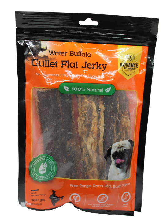 Water Buffalo Gullet Flat Jerky – Natural Dog Chew Treat