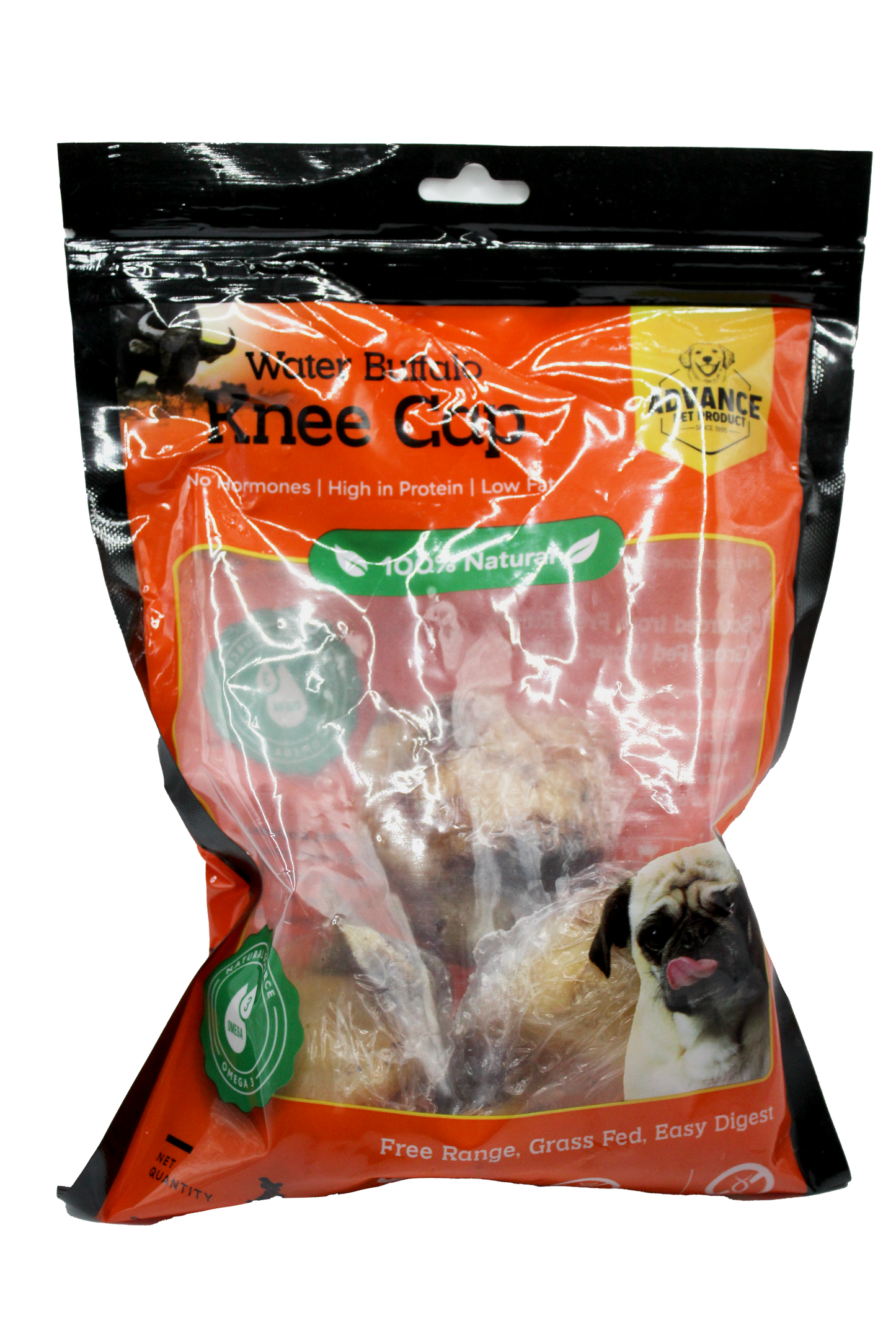 Meaty Buffalo Knee Cap Dog Bones – All-Natural, Long-Lasting Chew Treats - Advance Pets Product