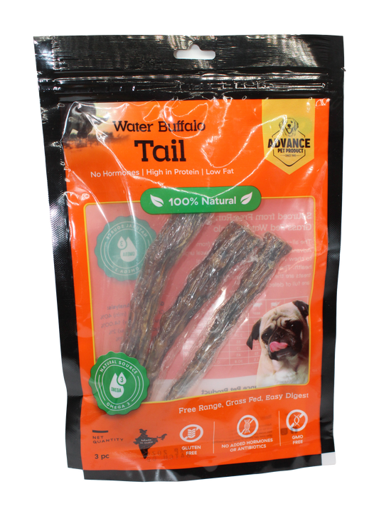 Water Buffalo Tail Dog Treat – 100% Natural, Grass-Fed, High Protein, Low Fat