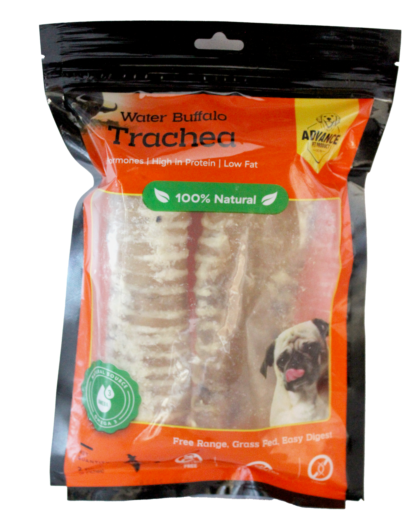 Premium Buffalo Trachea Dog Chews – 100% Natural, Tasty Treats for Healthy Chewing - High-Protein, Grain-Free - Pack of 2 - Advance Pets Product