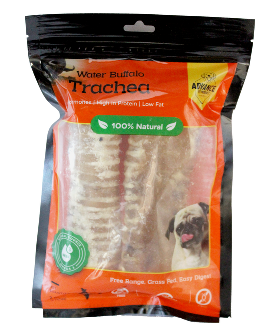 Premium Buffalo Trachea Dog Chews – 100% Natural, Tasty Treats for Healthy Chewing - High-Protein, Grain-Free - Pack of 2 - Advance Pets Product