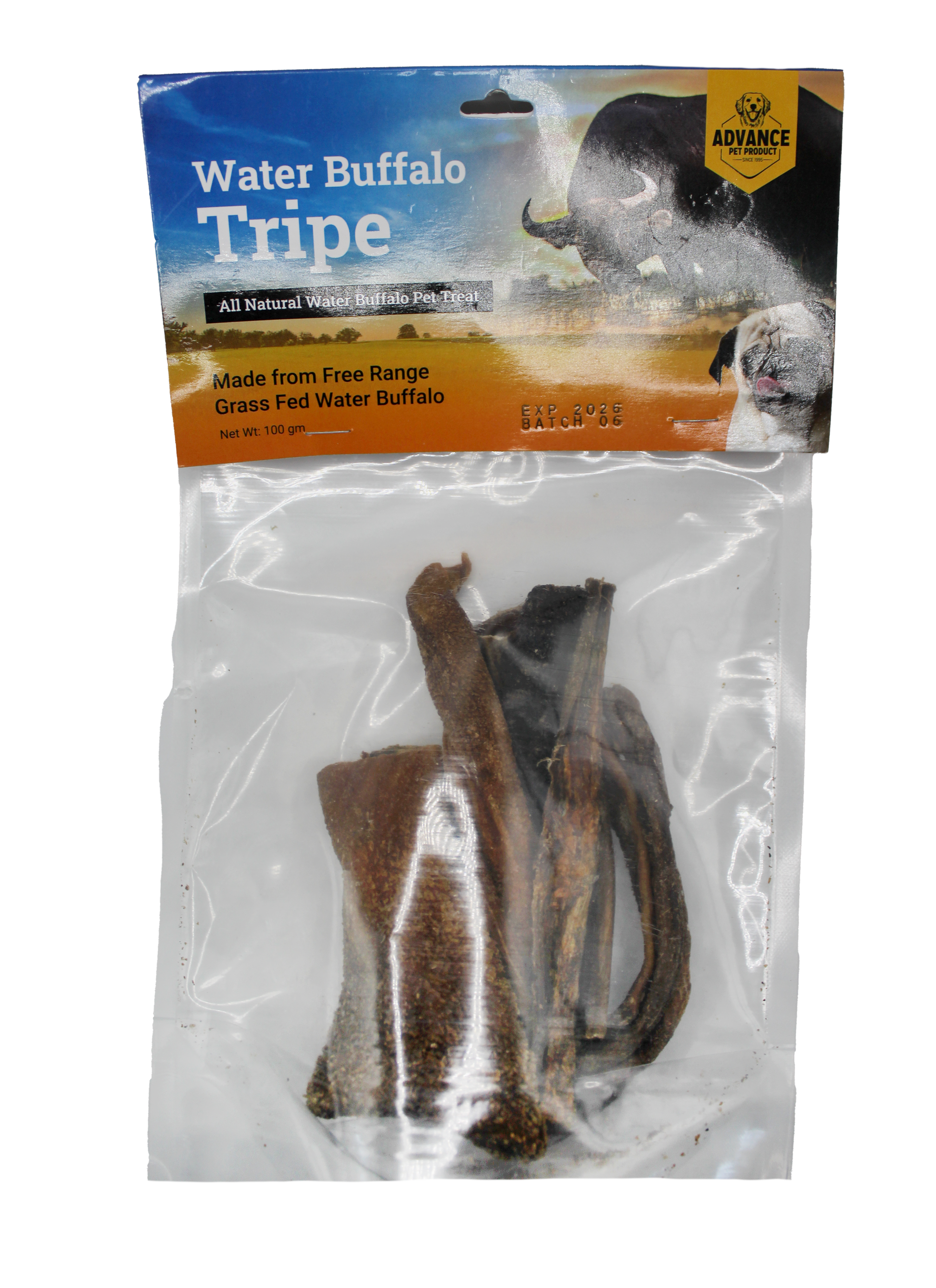 Water Buffalo Tripe Dog Treats – Natural, Grass-Fed, Protein-Rich Chews - Advance Pets Product